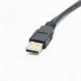 Double USB Extension A-Male to 2 A-Female Y Cable Cord Power Adapter Splitter - Rear View