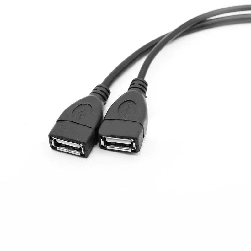 Double USB Extension A-Male to 2 A-Female Y Cable Cord Power Adapter Splitter