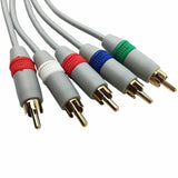 HDTV 5 RCA Component HD TV Audio Video Cable for Nintendo Wii amp WiiU U Console - Low Angle