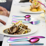 8PCS Portable Stainless Steel Travel Cutlery Set with Case for Camping Picnic Office - Top-Down View