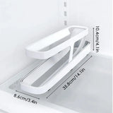 2 Tier Rolling Egg Dispenser Auto Gravity Egg Holder for Fridge Storage Rack - Side View