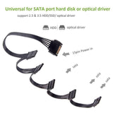 15 Pin SATA Power Splitter Cable 1 Male to 5 Female Adapter for HDD SSD Drives