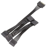 15 Pin SATA Power Splitter Cable 1 Male to 5 Female Adapter for HDD SSD Drives