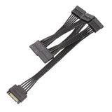 15 Pin SATA Power Splitter Cable 1 Male to 5 Female Adapter for HDD SSD Drives