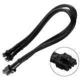 Dual Mini 6 Pin to 8 Pin PCI-E Video Card Power Cable Y Splitter 18AWG Mac Pro - Side View