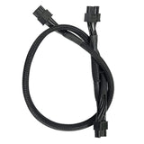 Dual Mini 6 Pin to 8 Pin PCI-E Video Card Power Cable Y Splitter 18AWG Mac Pro - Close-Up Angle