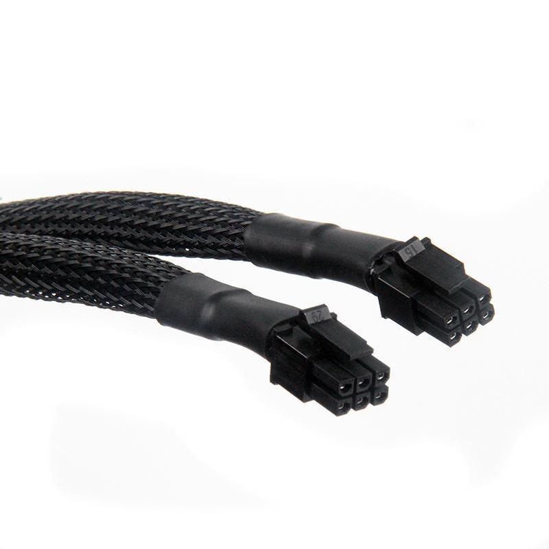 Dual Mini 6 Pin to 8 Pin PCI-E Video Card Power Cable Y Splitter 18AWG Mac Pro
