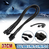 Dual Mini 6 Pin to 8 Pin PCI-E Video Card Power Cable Y Splitter 18AWG Mac Pro - Extra Image