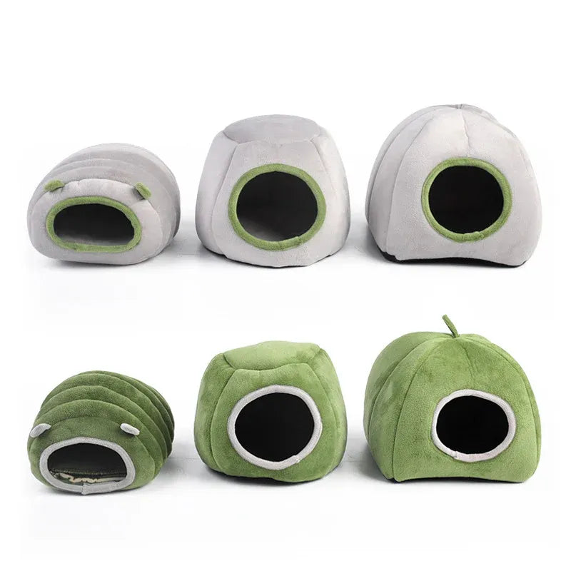Soft Small Animal Guinea Pig Cozy Warm Pet Tent Hamster House Hideout Cave Bed - Grey-Sheep