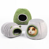 Soft Small Animal Guinea Pig Cozy Warm Pet Tent Hamster House Hideout Cave Bed - Grey-Sheep
