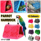 Pet Bird Parrot Parakeet Budgie Warm Hammock Cage Hut Tent Bed Hanging Cave - Grey - Extra Image