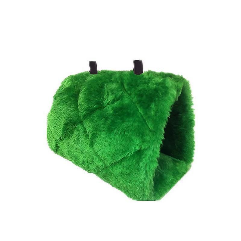 Pet Bird Parrot Parakeet Budgie Warm Hammock Cage Hut Tent Bed Hanging Cave - Green