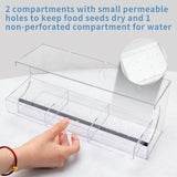 Large All Weather Clear Acrylic Window Bird Feeder With Tray & Drain Holes