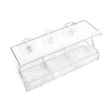 Large All Weather Clear Acrylic Window Bird Feeder With Tray & Drain Holes - 45-Degree Angle