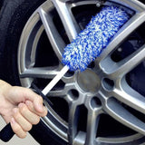 Car Wheel Cleaning Brush Tool Alloy Soft Bristle - Black+White