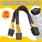 8Pin ATX 12v CPU EPS Power Extension Splitter Cable Adapter Motherboard copper