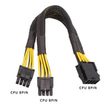 8Pin ATX 12v CPU EPS Power Extension Splitter Cable Adapter Motherboard copper - 45-Degree Angle