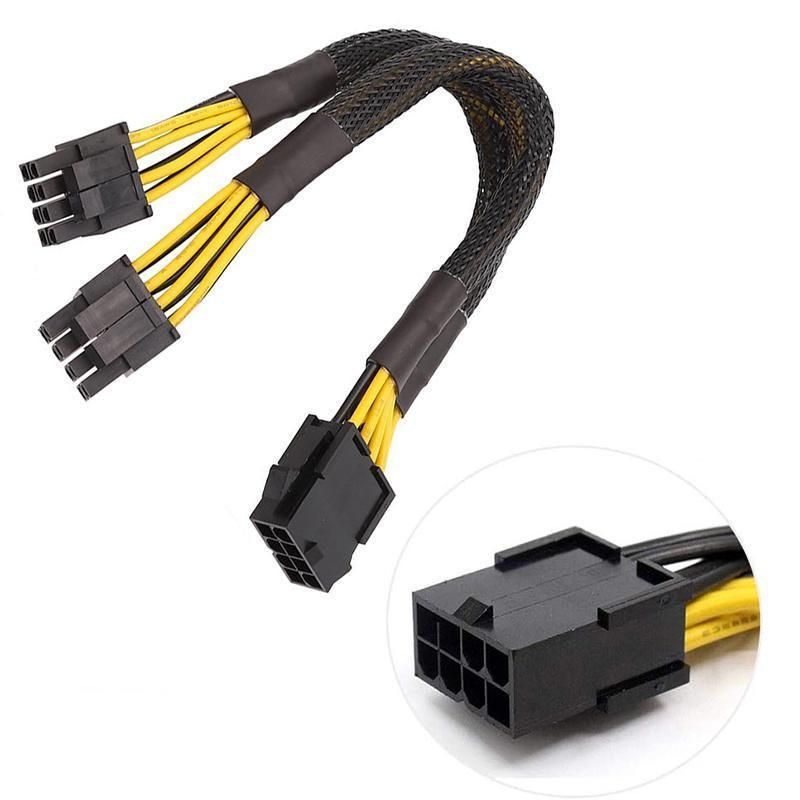 8Pin ATX 12v CPU EPS Power Extension Splitter Cable Adapter Motherboard copper