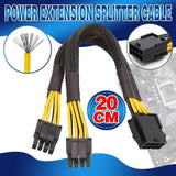 8Pin ATX 12v CPU EPS Power Extension Splitter Cable Adapter Motherboard copper
