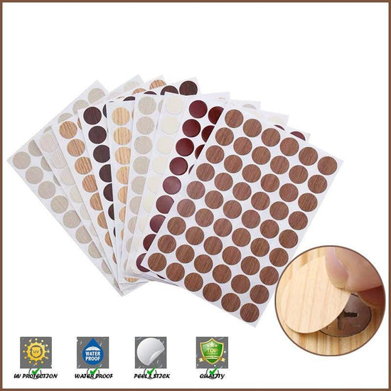 54 X Self Adhesive Decorative Screw Cover Caps Holes Cams Furniture Kitchen 20mm - PC 107