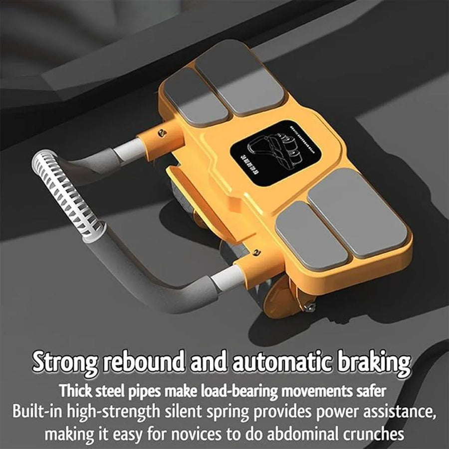 Four Wheel Abdominal Roller Automatic Rebound Ab Machine Home Fitness Equipment - Blue