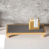 Countertop Absorbent Drainage Mat Sink Splash Pad Bathroom Tray Water Catcher - Dark Grey - Extra Image