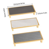 Countertop Absorbent Drainage Mat Sink Splash Pad Bathroom Tray Water Catcher - Dark Grey - Side View