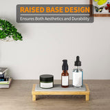 Countertop Absorbent Drainage Mat Sink Splash Pad Bathroom Tray Water Catcher - Dark Grey - Top-Down View