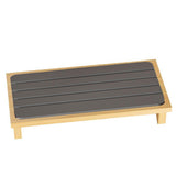 Countertop Absorbent Drainage Mat Sink Splash Pad Bathroom Tray Water Catcher - Dark Grey - Rear View