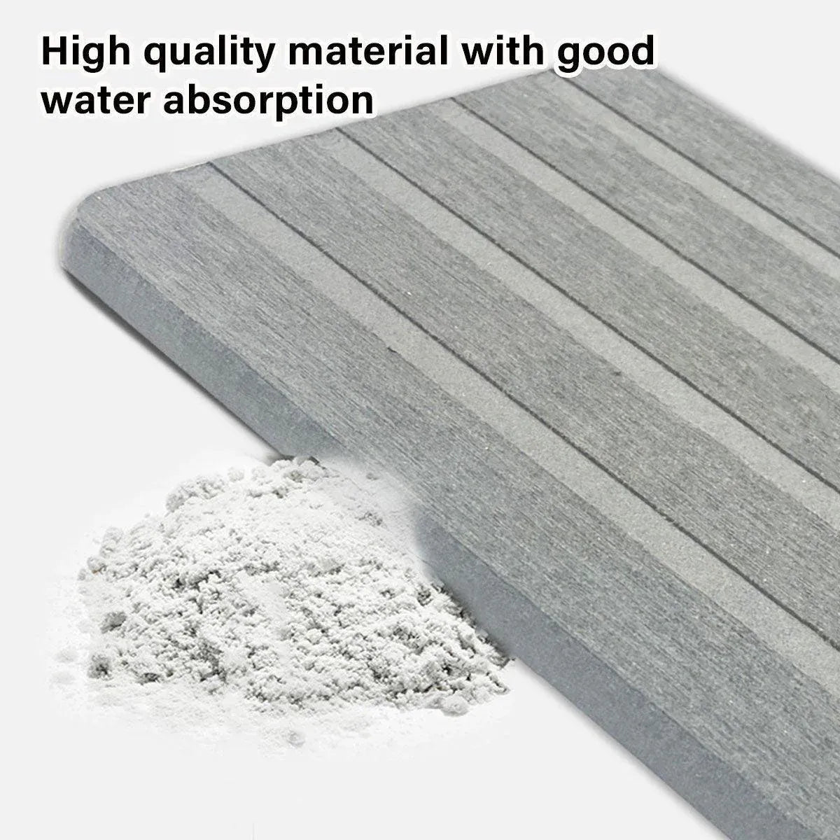 Countertop Absorbent Drainage Mat Sink Splash Pad Bathroom Tray Water Catcher - White