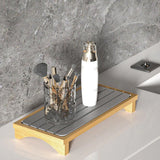 Countertop Absorbent Drainage Mat Sink Splash Pad Bathroom Tray Water Catcher - White - Extra Image