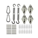 8pcs Hardware Sail Accessory Shade Canopy Fittings Sun Fixing Steel Stainless - Front View