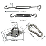 8pcs Hardware Sail Accessory Shade Canopy Fittings Sun Fixing Steel Stainless