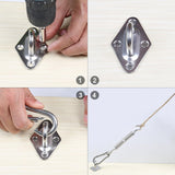 8pcs Hardware Sail Accessory Shade Canopy Fittings Sun Fixing Steel Stainless