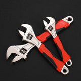 8inch 10inch 12inch Durable Chrome Vanadium Steel Rubberized Grip Adjustable Wrench - 10inch - Top-Down View