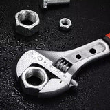 8inch 10inch 12inch Durable Chrome Vanadium Steel Rubberized Grip Adjustable Wrench - 10inch - 45-Degree Angle