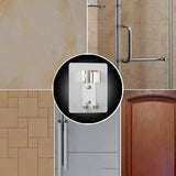 Adjustable Bracket Suction Shower Head Handset Holder Bathroom Wall Mount +Hooks - Top-Down View