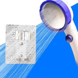 Adjustable Bracket Suction Shower Head Handset Holder Bathroom Wall Mount +Hooks - Rear View
