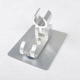 Adjustable Bracket Suction Shower Head Handset Holder Bathroom Wall Mount +Hooks - Close-Up Angle