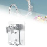 Adjustable Bracket Suction Shower Head Handset Holder Bathroom Wall Mount +Hooks - Extra Image