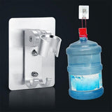 Adjustable Bracket Suction Shower Head Handset Holder Bathroom Wall Mount +Hooks - Extra Image