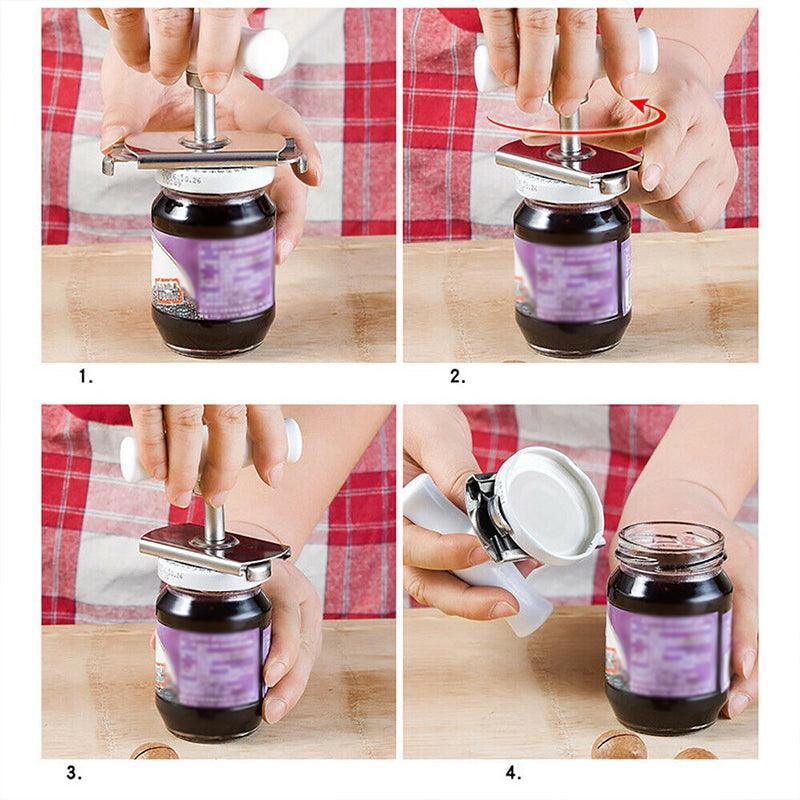 Adjustable Stainless Steel Jar Opener Bottle Lid Remover for Kitchen Use