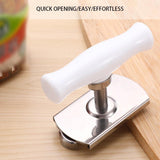 Adjustable Stainless Steel Jar Opener Bottle Lid Remover for Kitchen Use - 45-Degree Angle