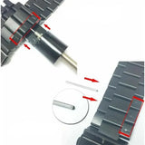Metal Adjustable Watch Band Bracelet Repair Tool Link Pin Remover 6 Replace Pins - 45-Degree Angle