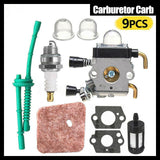 Carburetor Carb Air Fuel Filter Set For Stihl Fs38 Fs45 Fs46 Fs55 Fs80 Fs85 Km55