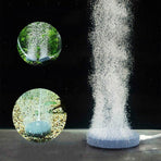 Round Air Stone Disk Bubble Diffuser Airstone Hydroponics Aquarium Fish Tank - 10cm