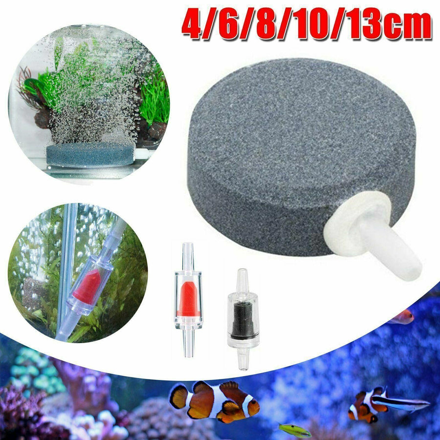Round Air Stone Disk Bubble Diffuser Airstone Hydroponics Aquarium Fish Tank - 10cm