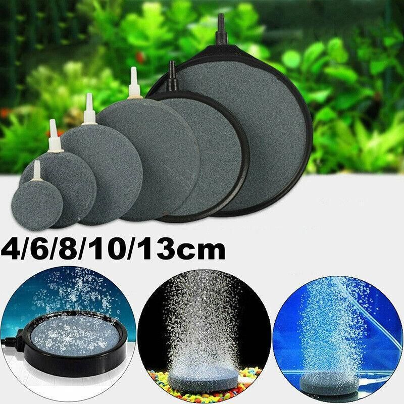 Round Air Stone Disk Bubble Diffuser Airstone Hydroponics Aquarium Fish Tank - 10cm