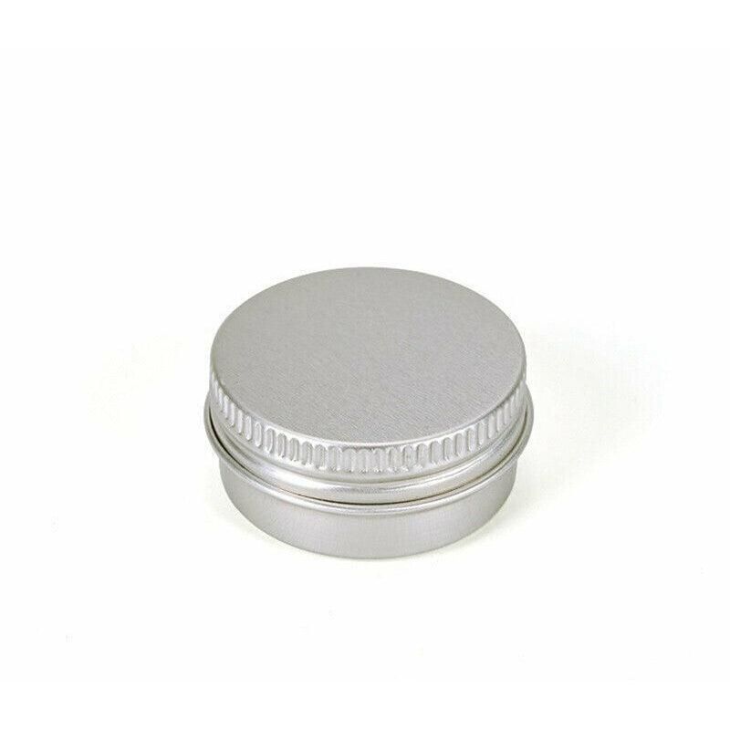 50Pcs Durable Silver Aluminum Cosmetic Pot Lip Balm Jar Containers Empty Tin - 10ML