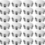 50Pcs Durable Silver Aluminum Cosmetic Pot Lip Balm Jar Containers Empty Tin - 10ML